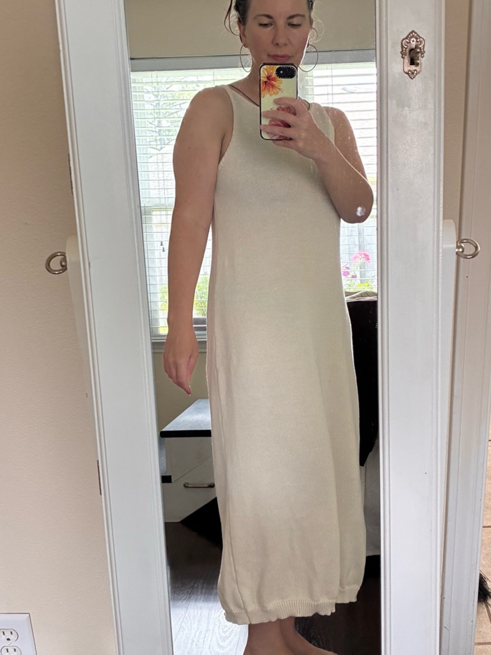 Carly Jean Los Angeles Sleeveless Knit Maxi Dress in Cream